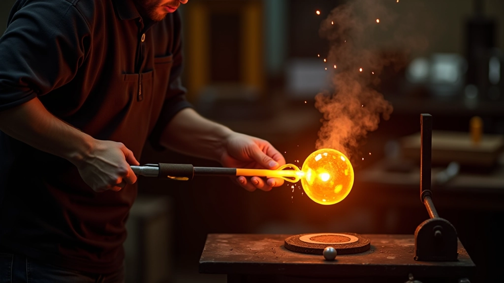 Live glassmaking demonstration