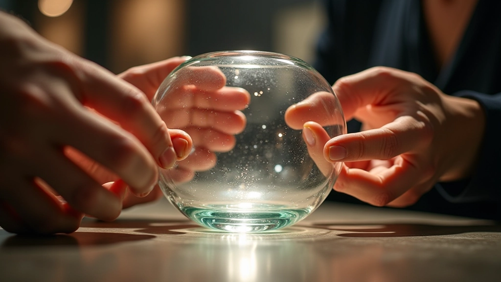 Detailed examination of glass surface showing quality craftsmanship and artisan techniques in decorative piece